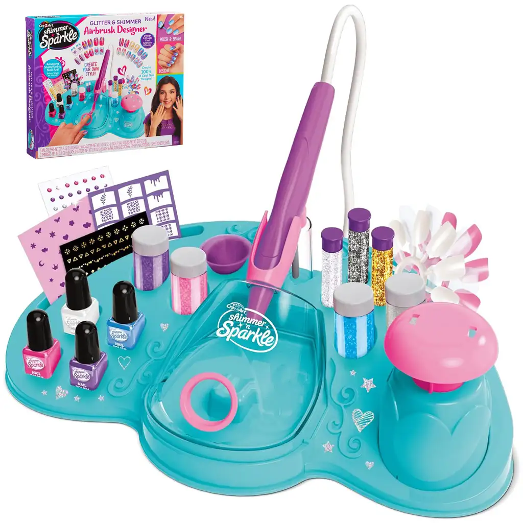 imagen de Cra-Z-Art: Shimmer and Sparkle - Set de estudio de uñas con spray de brillo y destello 1