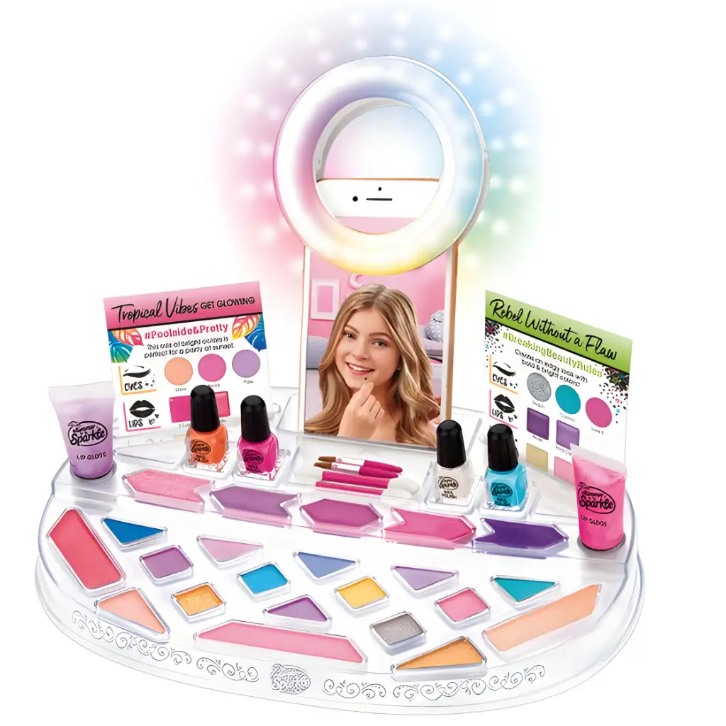 imagen de Cra-Z-Art: Shimmer and Sparkle - Set de maquillaje de salón de belleza con esmalte de uñas 2