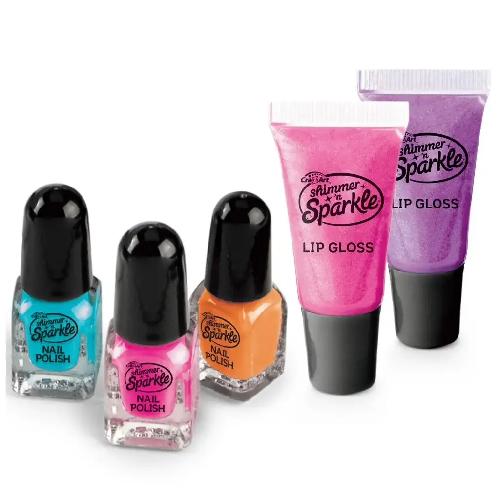 imagen de Cra-Z-Art: Shimmer and Sparkle - Set de maquillaje de salón de belleza con esmalte de uñas 3