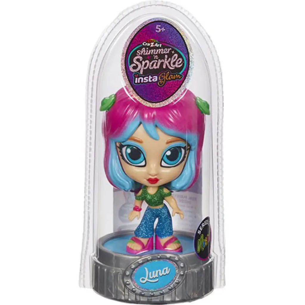 imagen de Cra-Z-Art: Shimmer 'n Sparkle Insta Glam Neon Luna muñeca 1