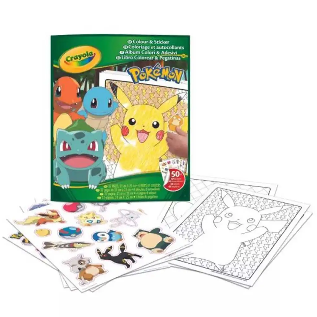 imagen de Crayola: Color & Sticker - Pokémon libro de actividades 1
