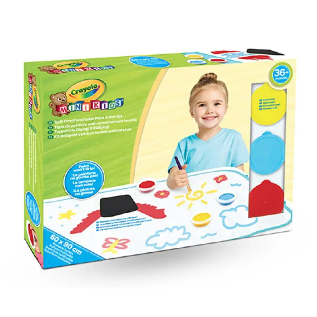 imagen de Crayola: Colour Pop Irka-Firka alfombra a prueba de manchas con témpera 1