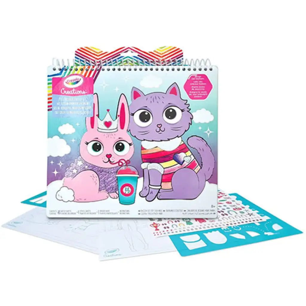 imagen de Crayola Creations: Moda animal set de dibujo con pegatinas 2