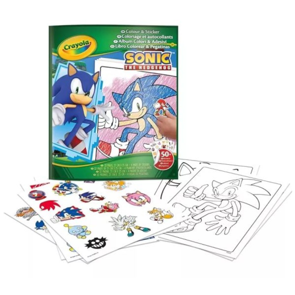 imagen de Crayola: Sonic, el erizo colorear con pegatinas 1