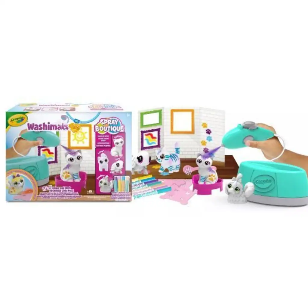 imagen de Crayola: Washimals Salón de mascotas con pulverizador de pintura 4