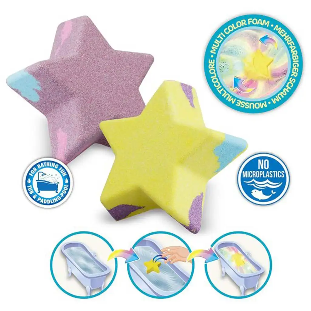imagen de Craze Inkee: Bomba de baño en forma de estrella de colores del arcoíris 2