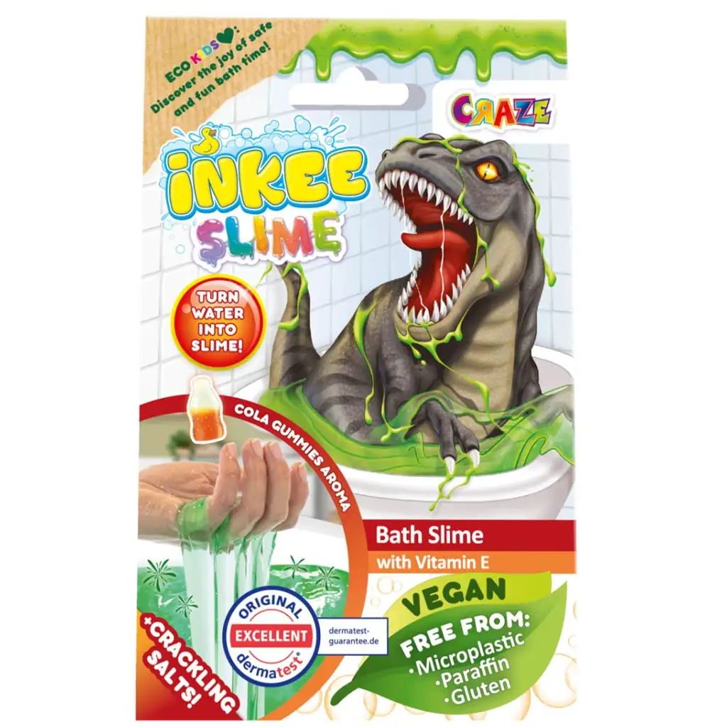 imagen de Craze Inkee: Dinosaurs veganos slime de baño con aroma a Coca-Cola 1