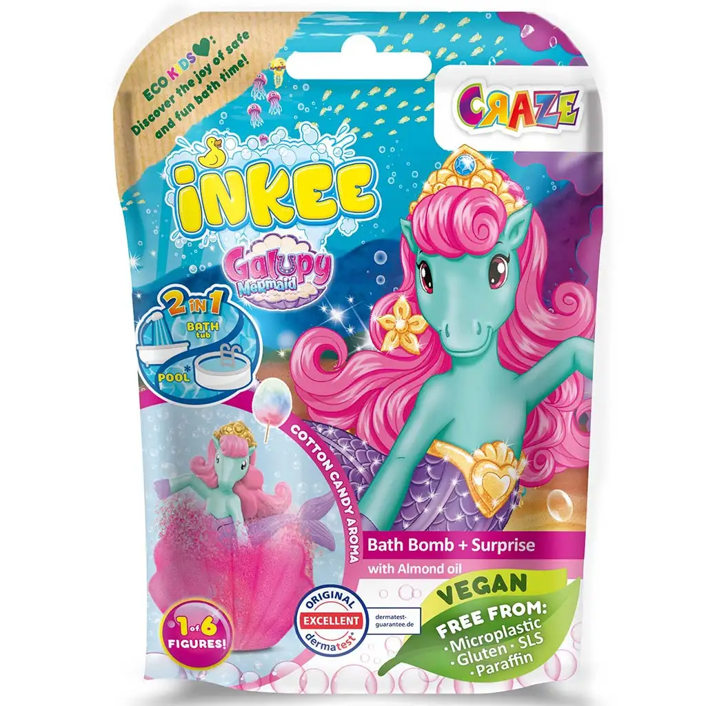 imagen de Craze Inkee: Galupy Sirena bola de baño coleccionable con figura 1