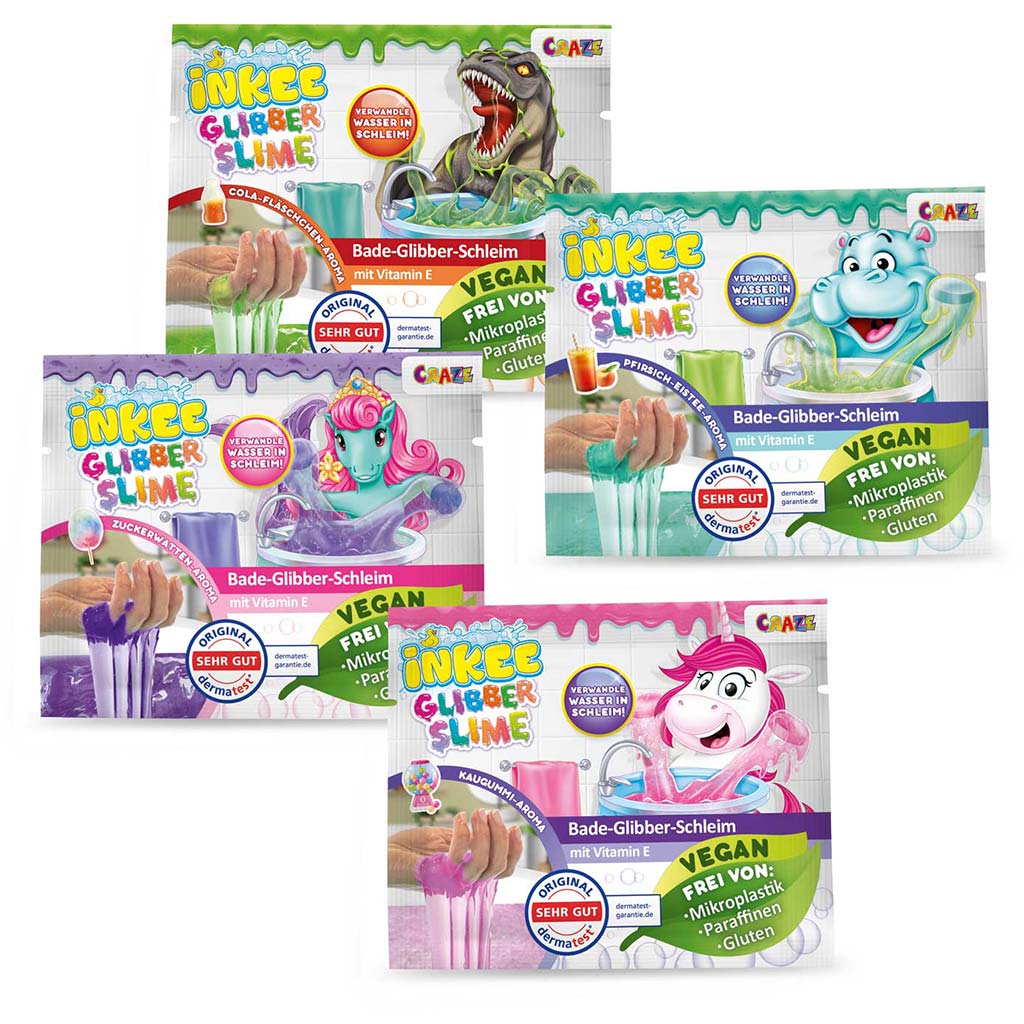imagen de Craze Inkee: Mini slime vegano para baño de varios tipos 1