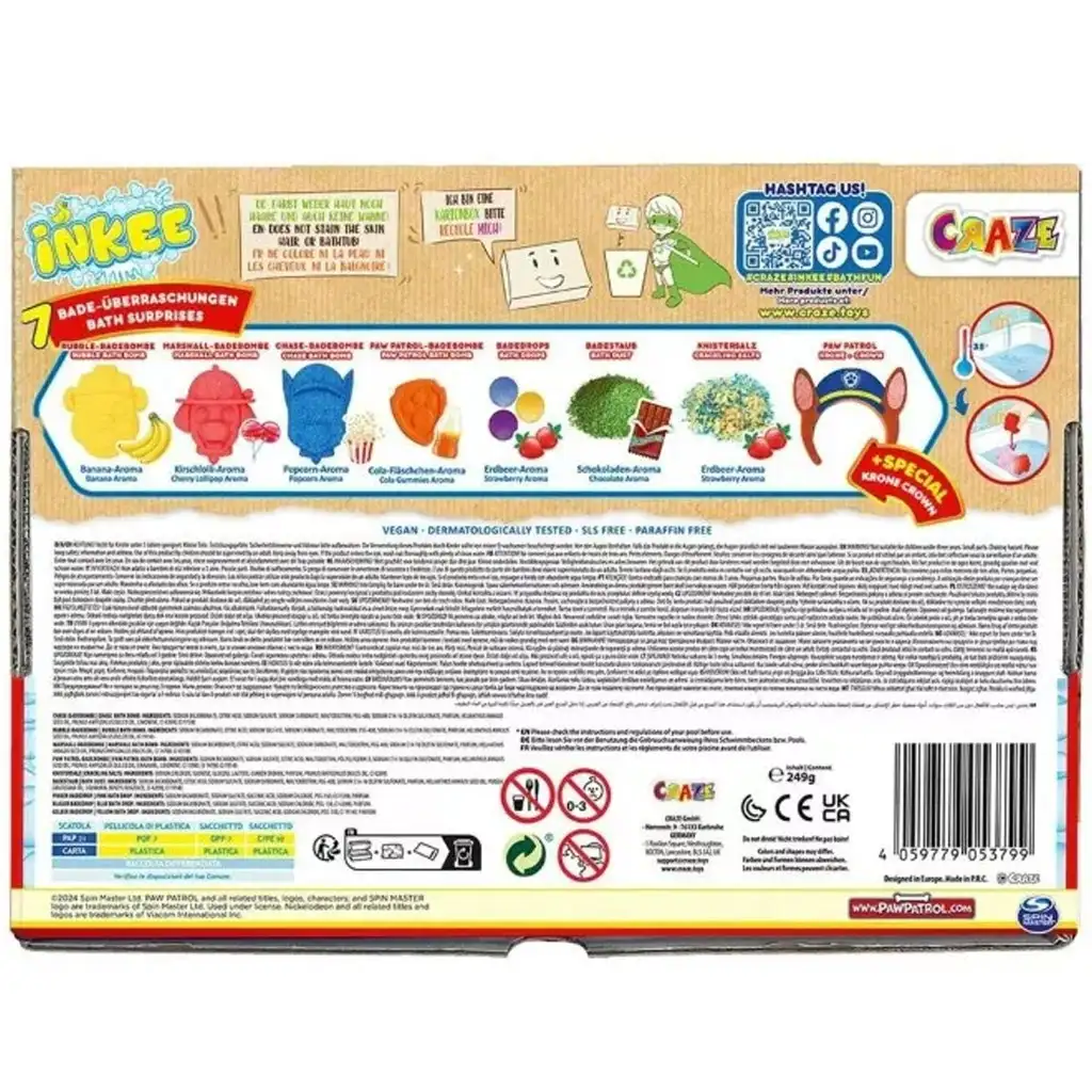 imagen de Craze: Inkee Patrulla Canina gran set de baño vegano 4