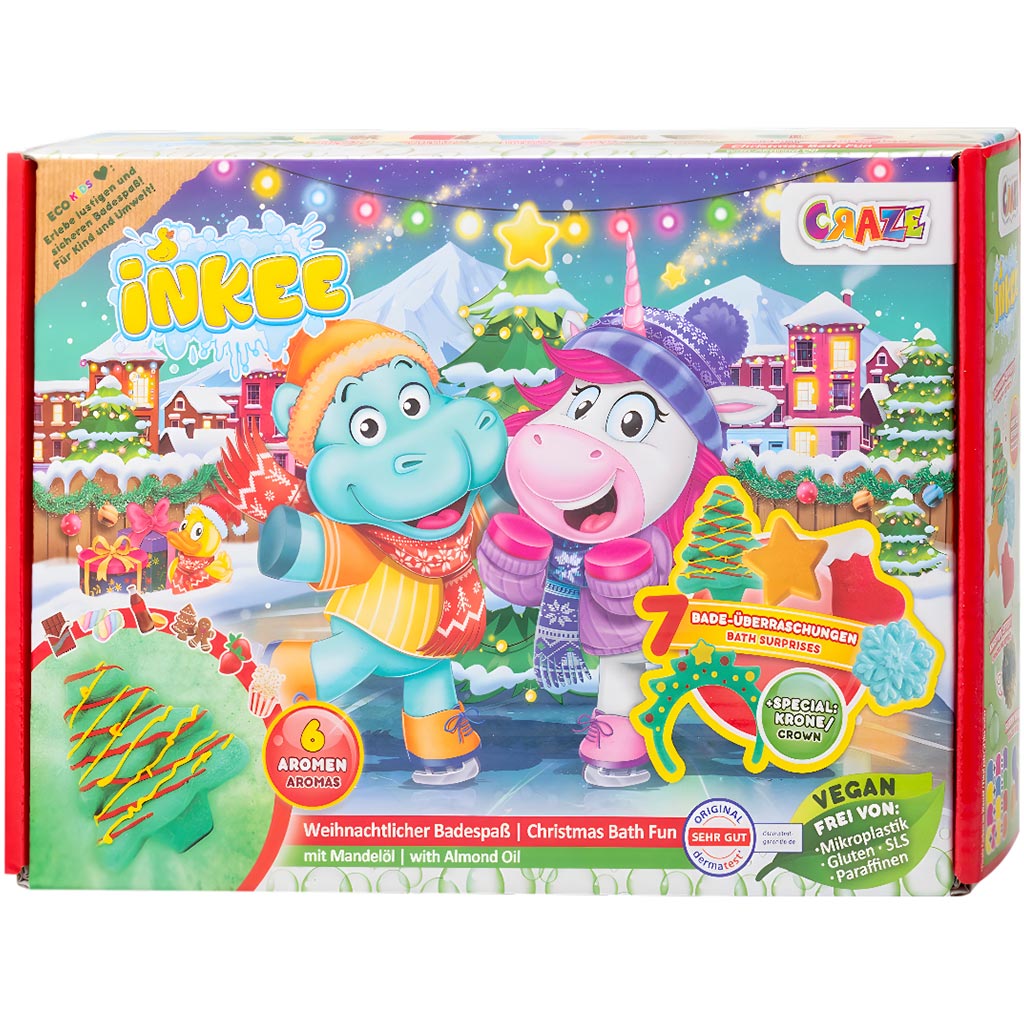 imagen de Craze Inkee: Set de juguetes de baño navideño 1