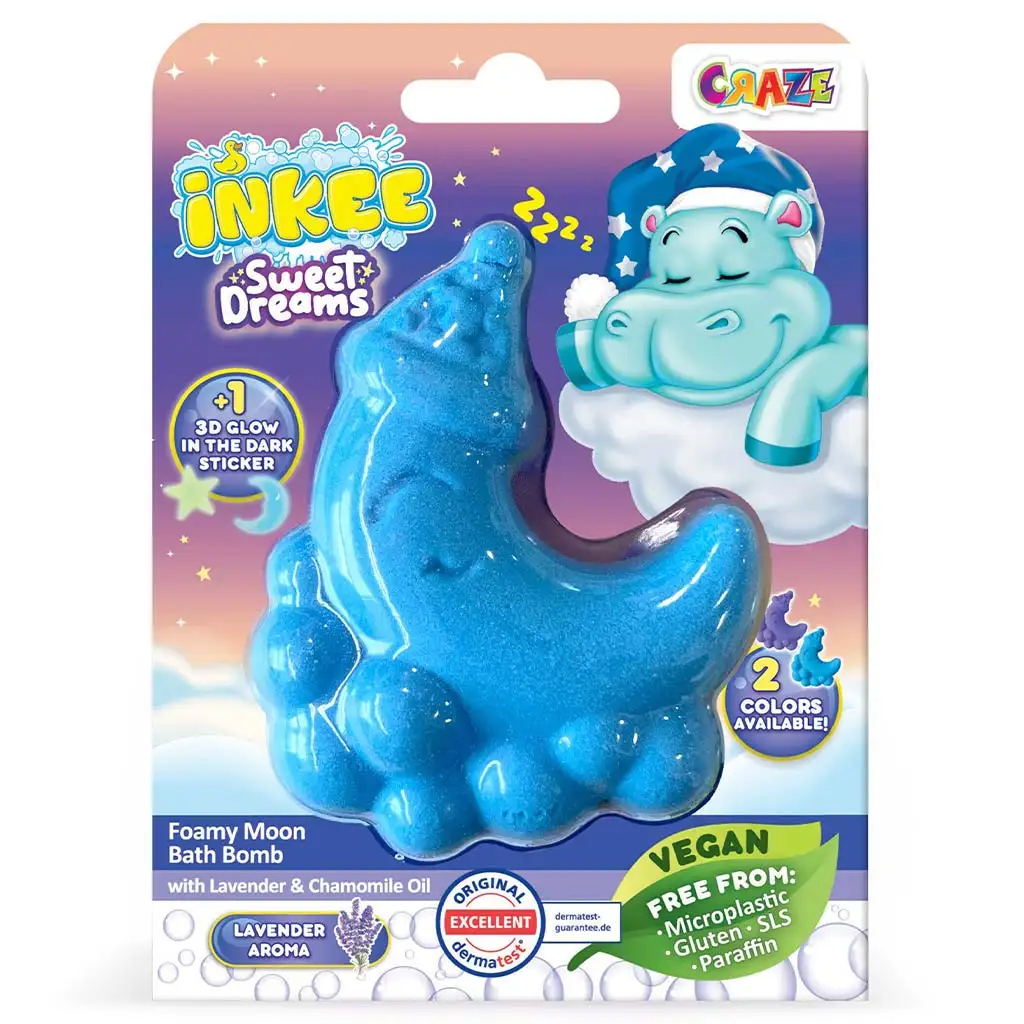 imagen de Craze Inkee: Sueño dulce vegano bomba de baño en forma de luna 2