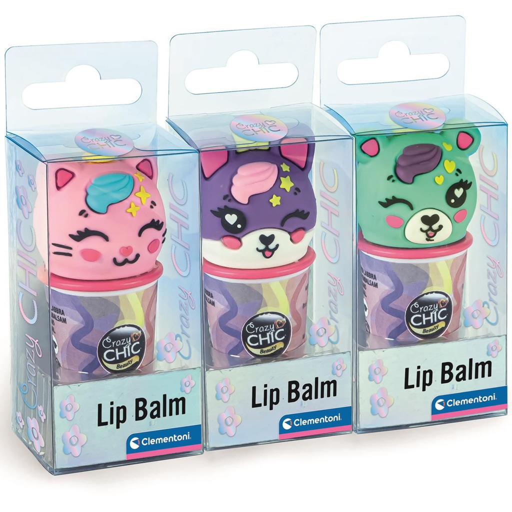 imagen de Crazy Chic: Bálsamo labial en estuche de animales en varias versiones 1ud - Clementoni 2