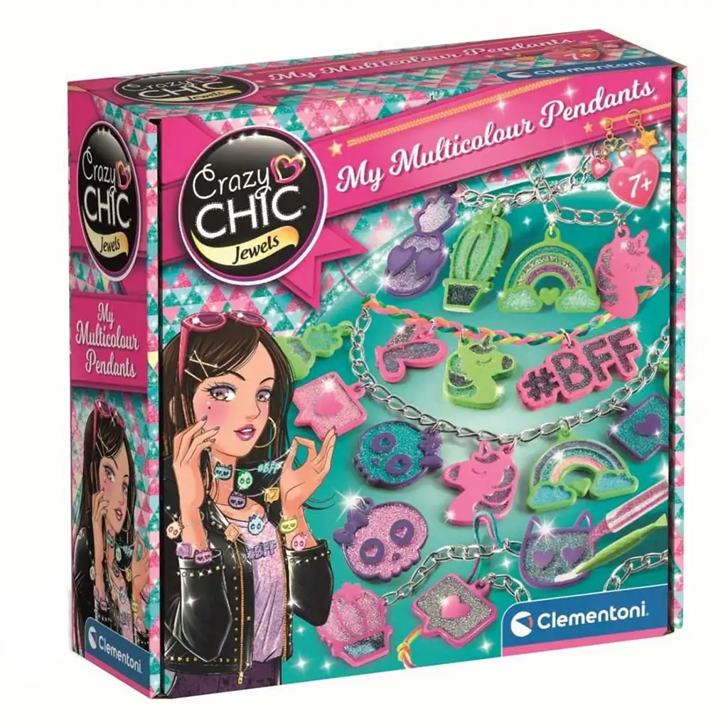 imagen de Crazy Chic: Conjunto creativo de mis coloridos colgantes - Clementoni 1