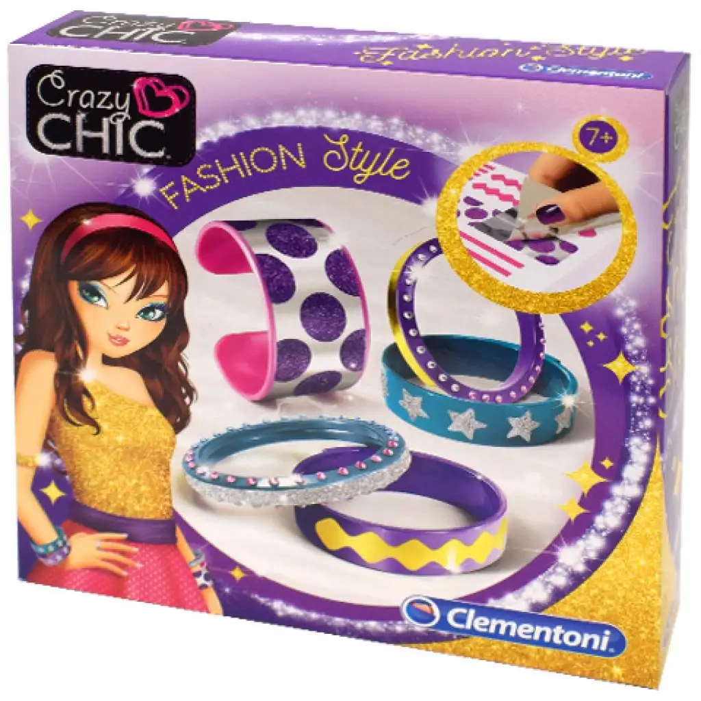 imagen de Crazy Chic Fashion Style kit de creación de pulseras - Clementoni 1