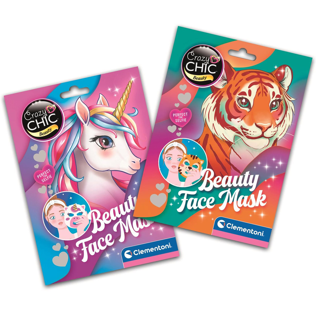imagen de Crazy Chic: Máscara facial de animales de belleza en varias versiones 1ud - Clementoni 2