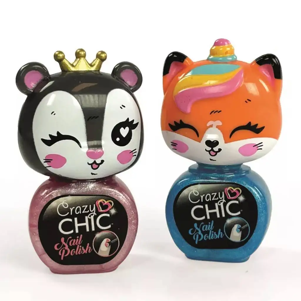 imagen de Crazy Chic: Set de esmaltes de uñas con cabezas de animales - Clementoni 2