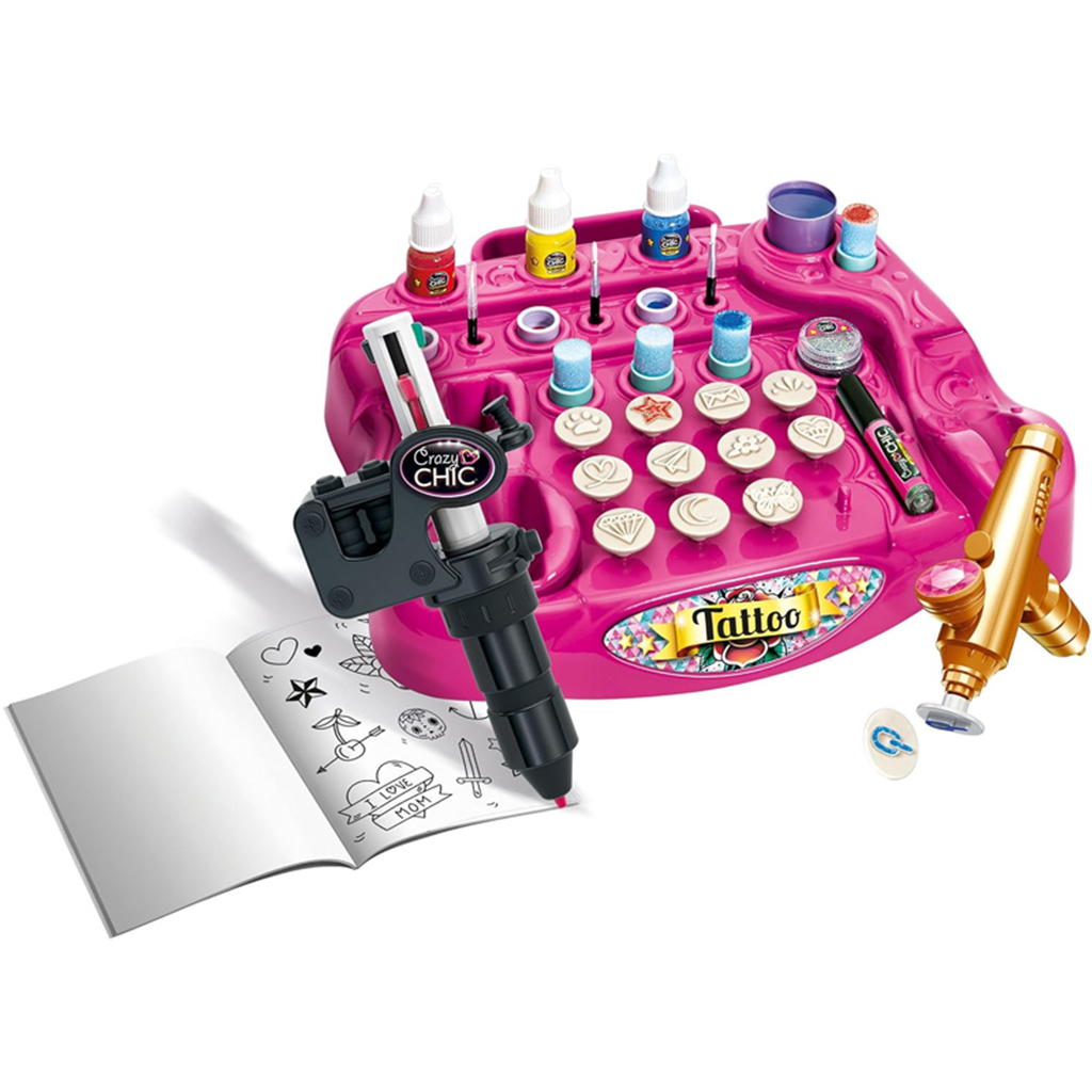 imagen de Crazy Chic: Set de estudio de tatuajes coloridos - Clementoni 2