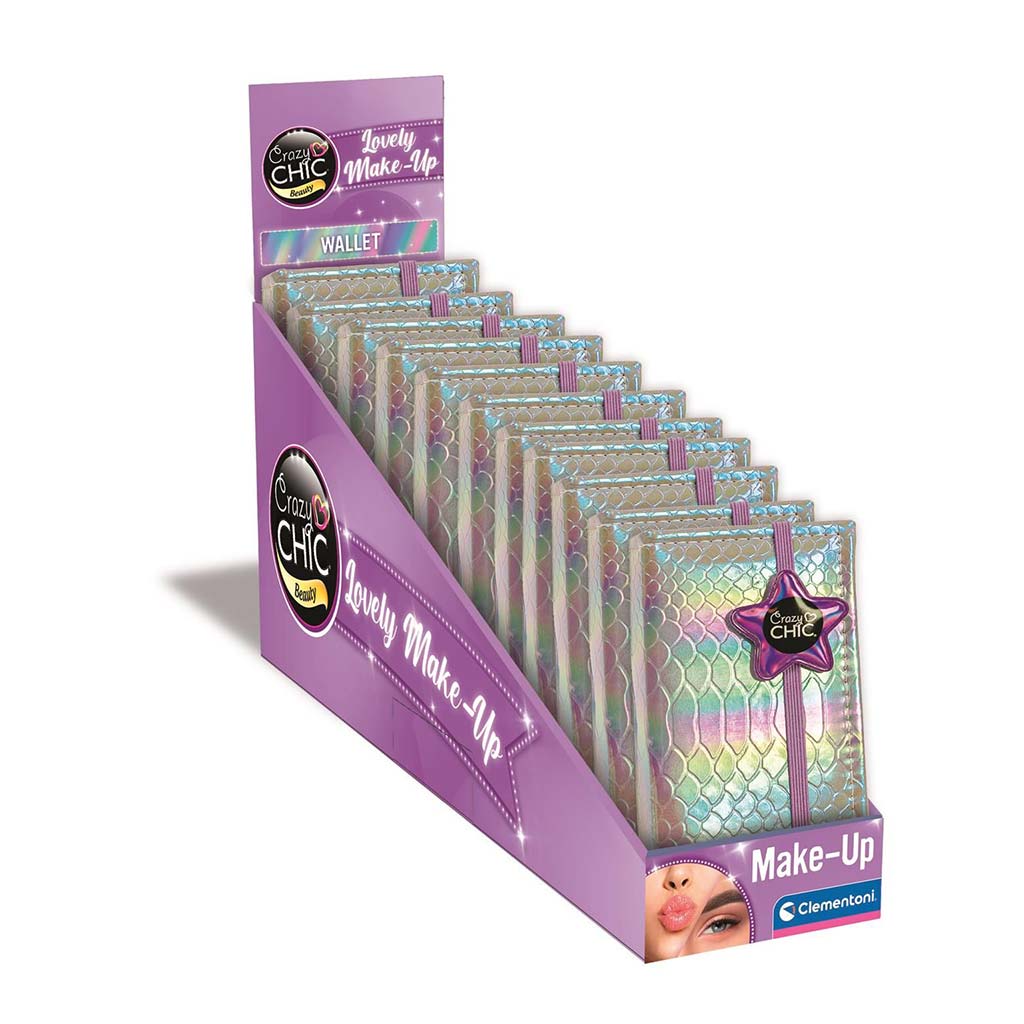 imagen de Crazy Chic: Set de maquillaje en forma de cartera - Clementoni 1
