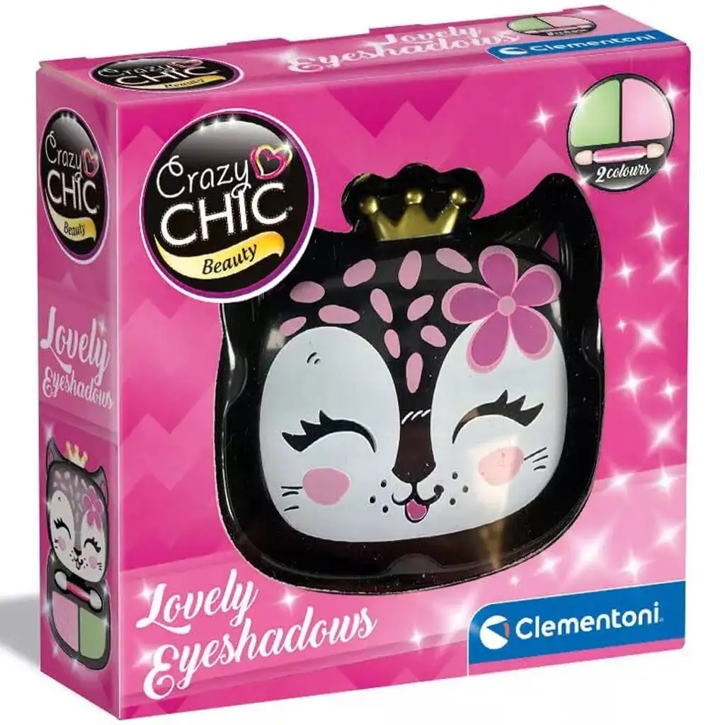 imagen de Crazy Chic: Sombra de ojos en estuche con forma de leopardo - Clementoni 1
