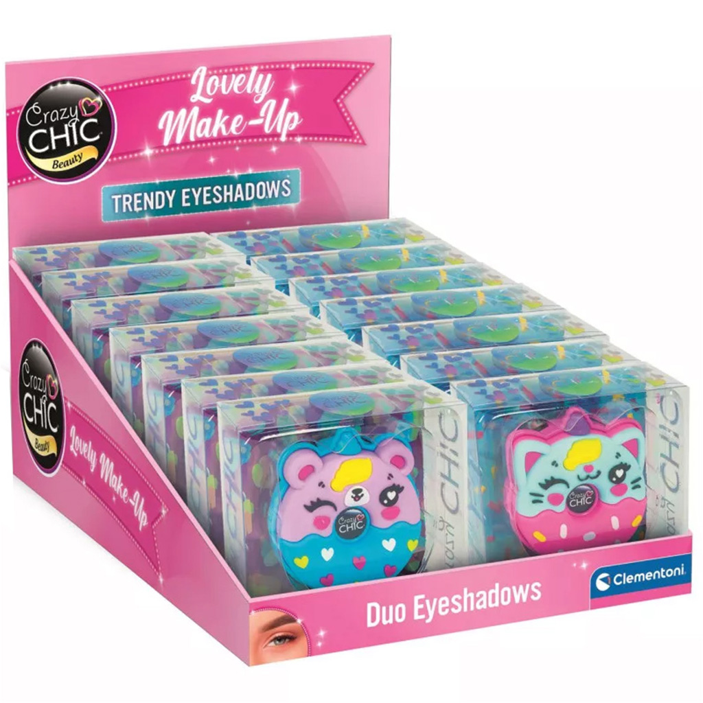 imagen de Crazy Chic: Sombra de ojos en forma de dona animal en dos versiones 1ud - Clementoni 1