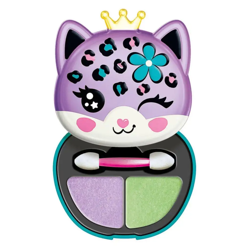 imagen de Crazy Chic: Sombra de ojos y aplicador en estuche con forma de leopardo - Clementoni 2