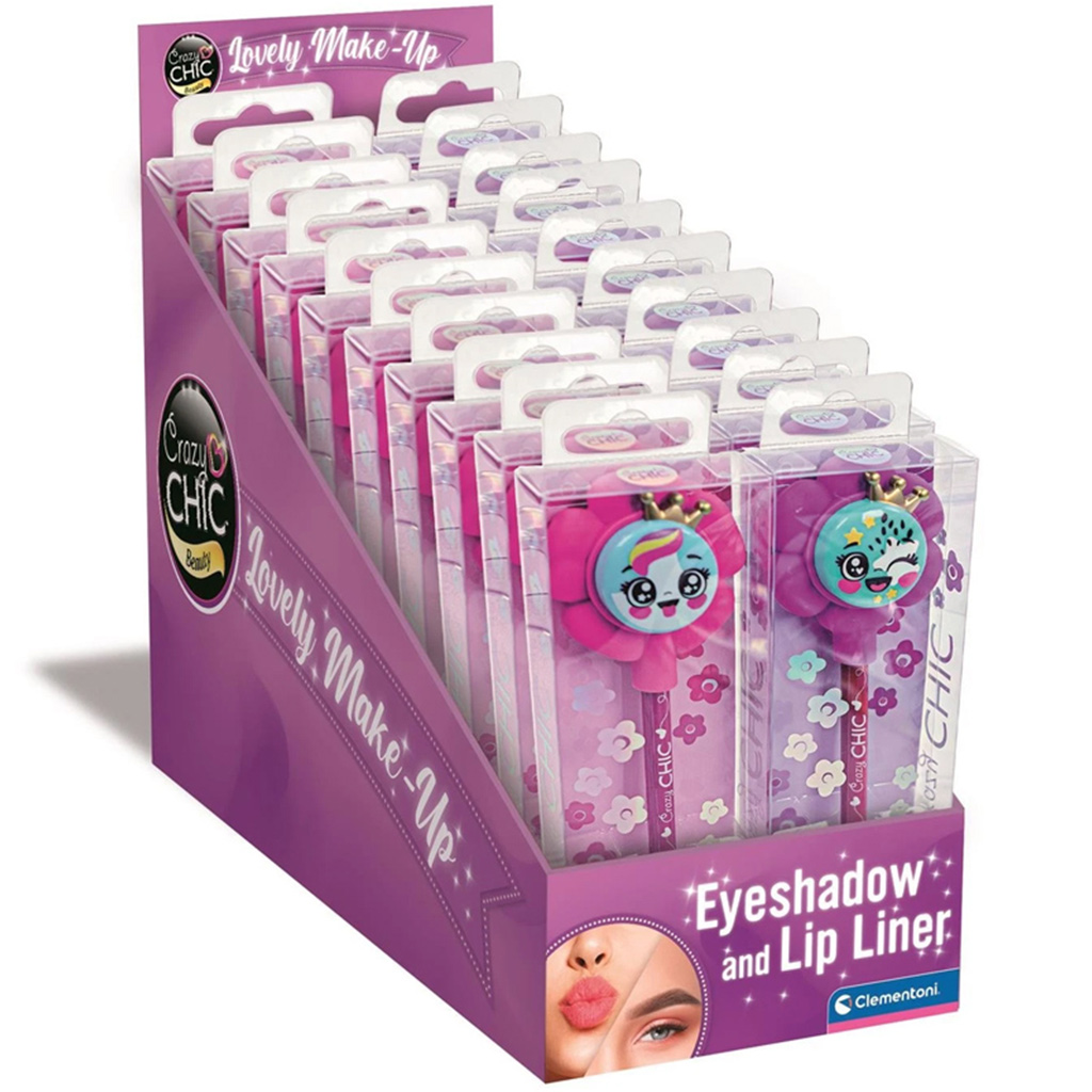 imagen de Crazy Chic: Sombra de ojos y lápiz labial en dos versiones 1ud - Clementoni 1