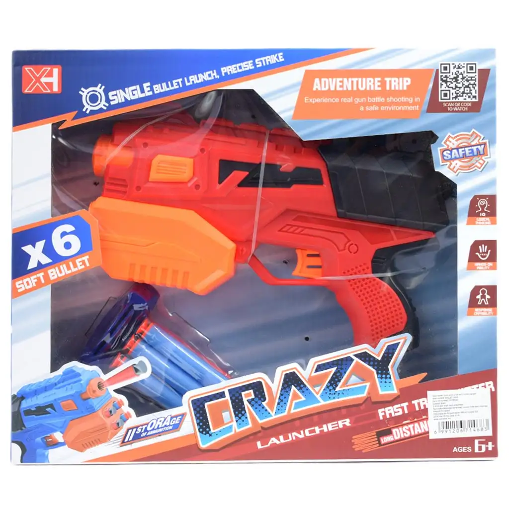 imagen de Crazy Launcher: Set de lanzador de esponja manual con diana y proyectiles de 24cm 9