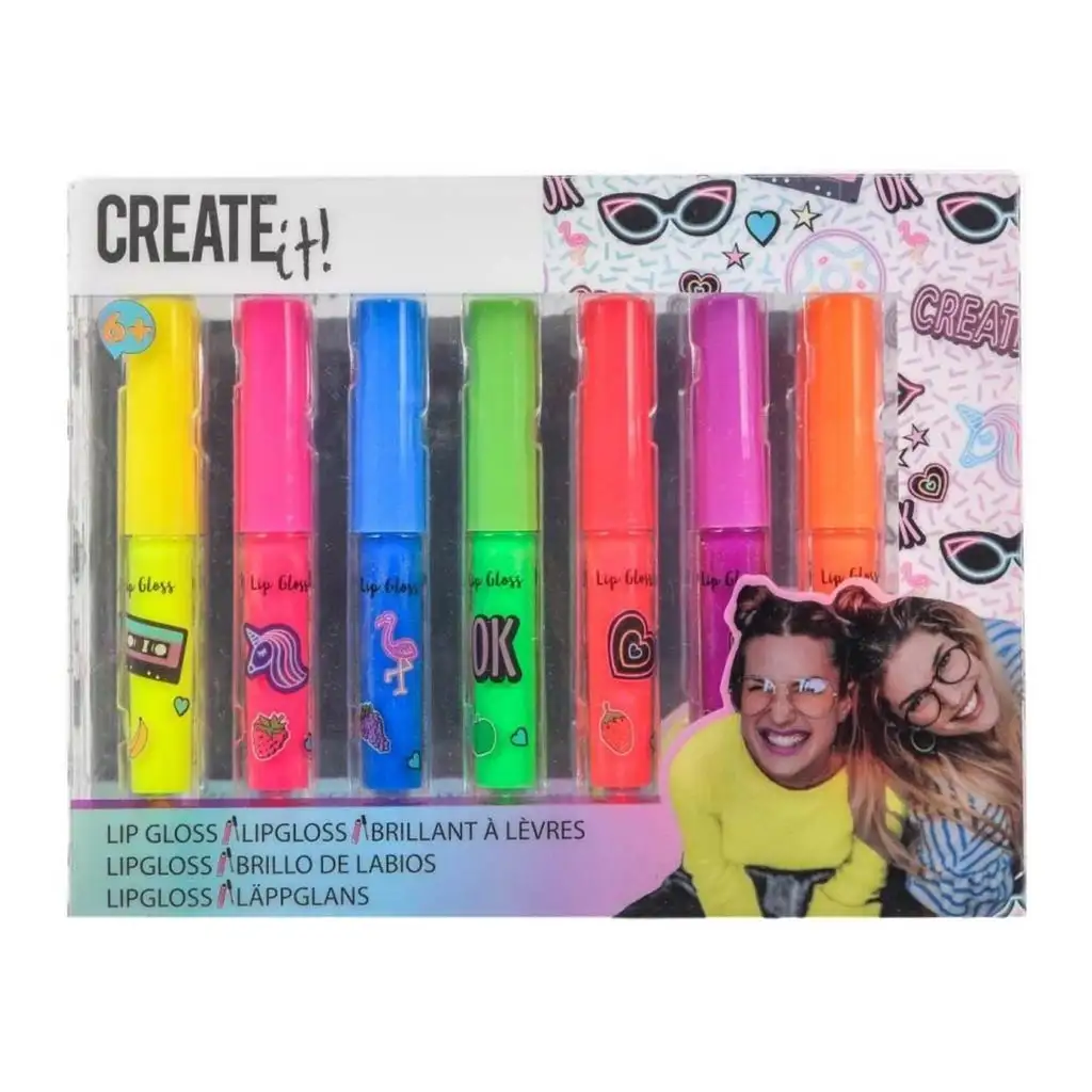 imagen de Create It! Set de 7 brillos labiales en colores neón 1
