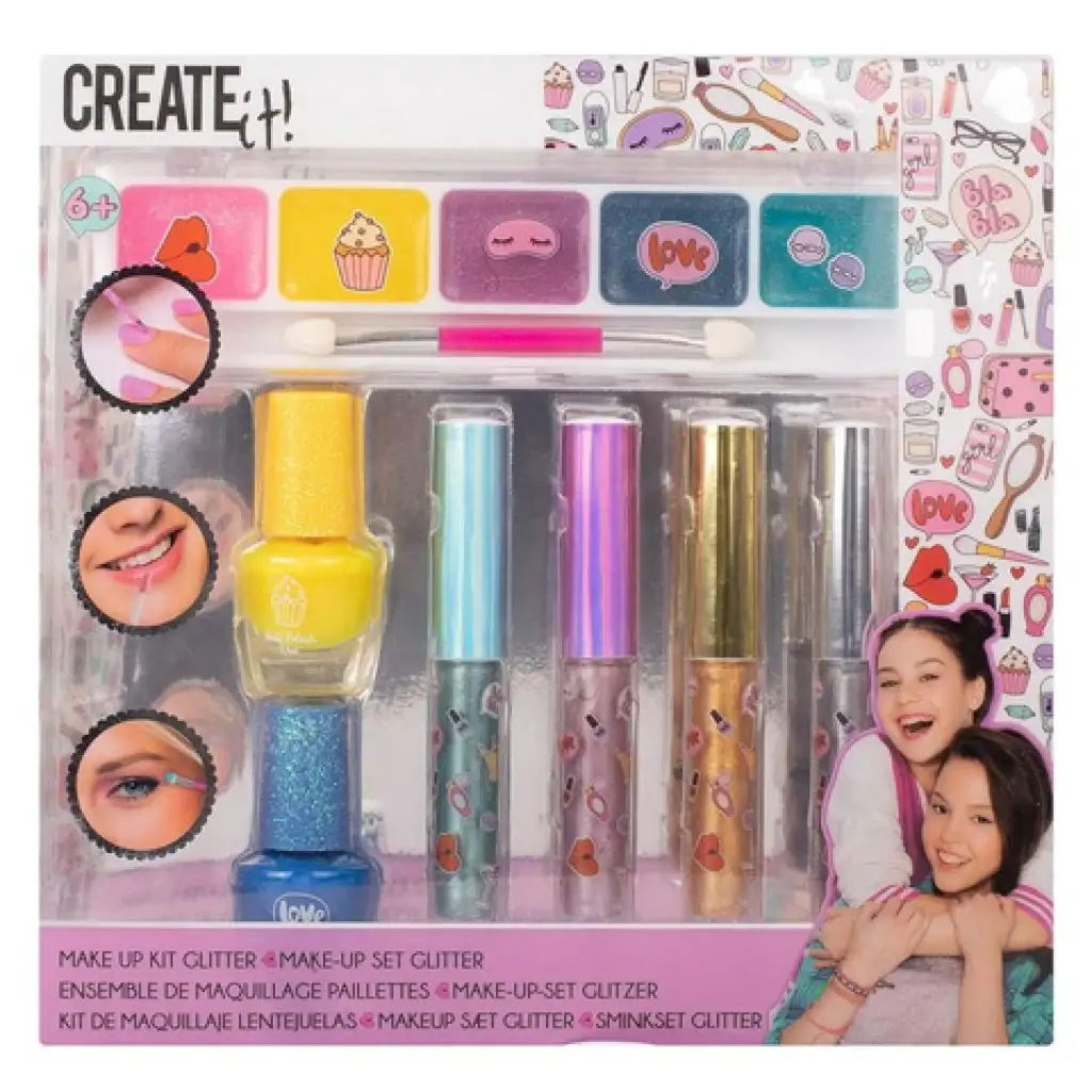 imagen de Create It!: Set de maquillaje de 7 piezas con colores metálicos - Canenco 1