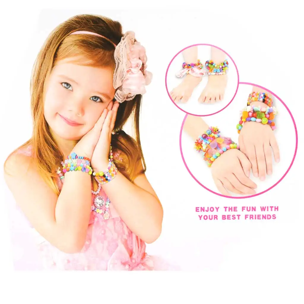 imagen de Creative StringBeads: Set de cuentas para hacer joyas 200+ cuentas de colores transparentes 2