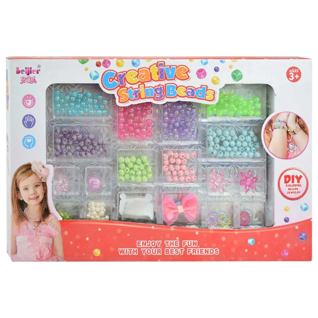 imagen de Creative StringBeads: Set de cuentas para hacer joyas con más de 200 cuentas de colores 1