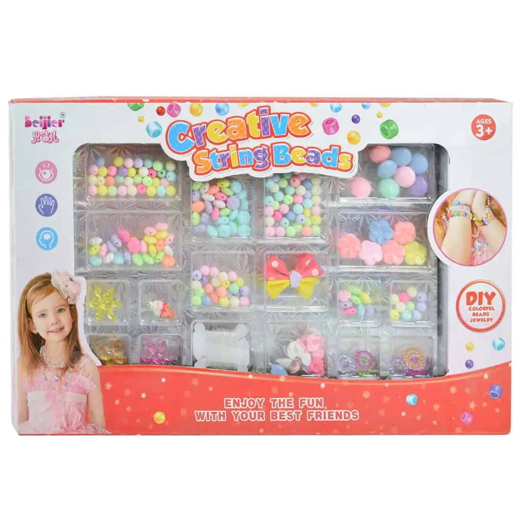 imagen de Creative StringBeads: Set de joyería con cuentas de más de 200 cuentas de colores pastel 1