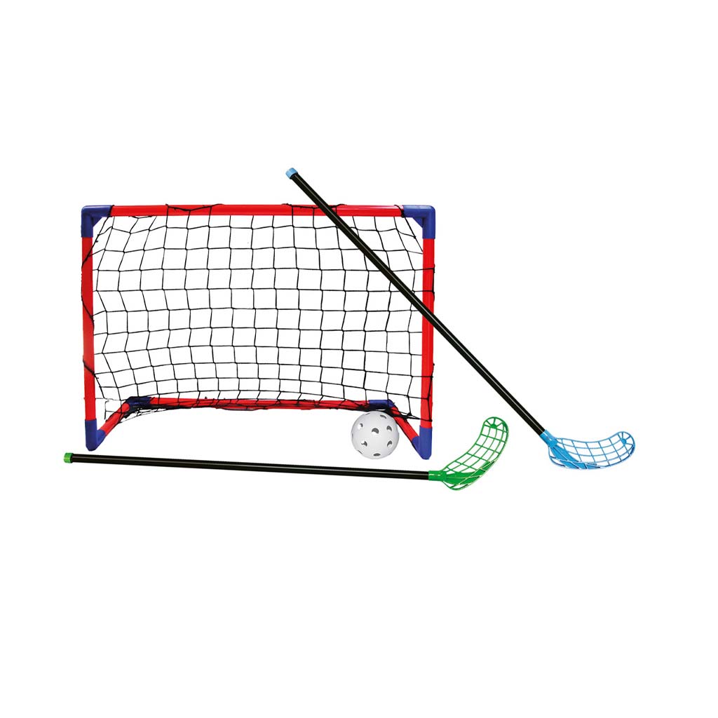 imagen de CROSS set de juego de floorball con 2 palos y 2 porterías - Woodyland 2