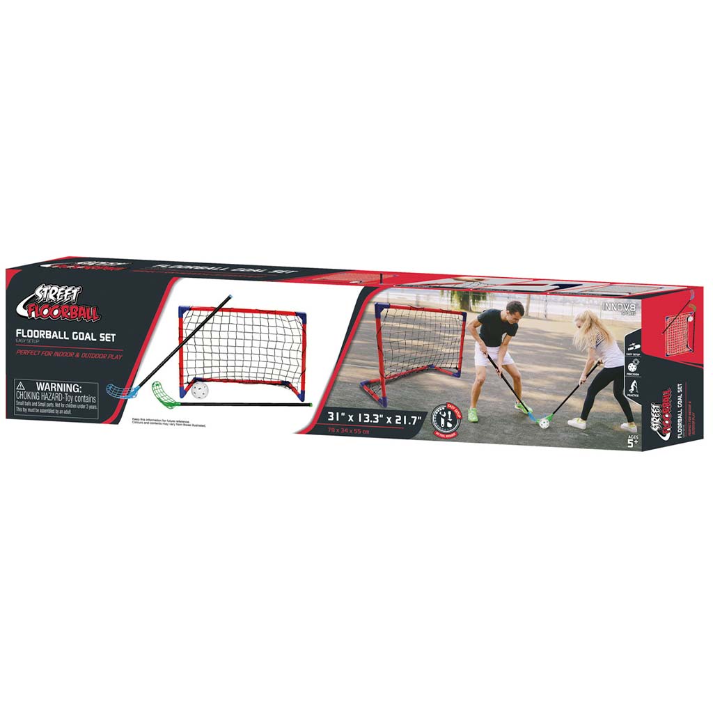 imagen de CROSS set de juego de floorball con 2 palos y 2 porterías - Woodyland 1