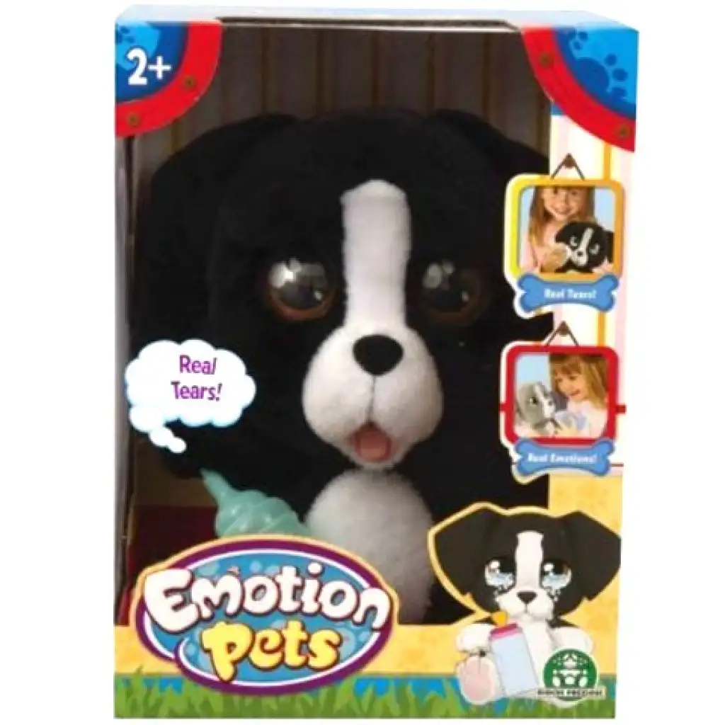 imagen de Cry Pets: Perrito negro llorón de peluche 1