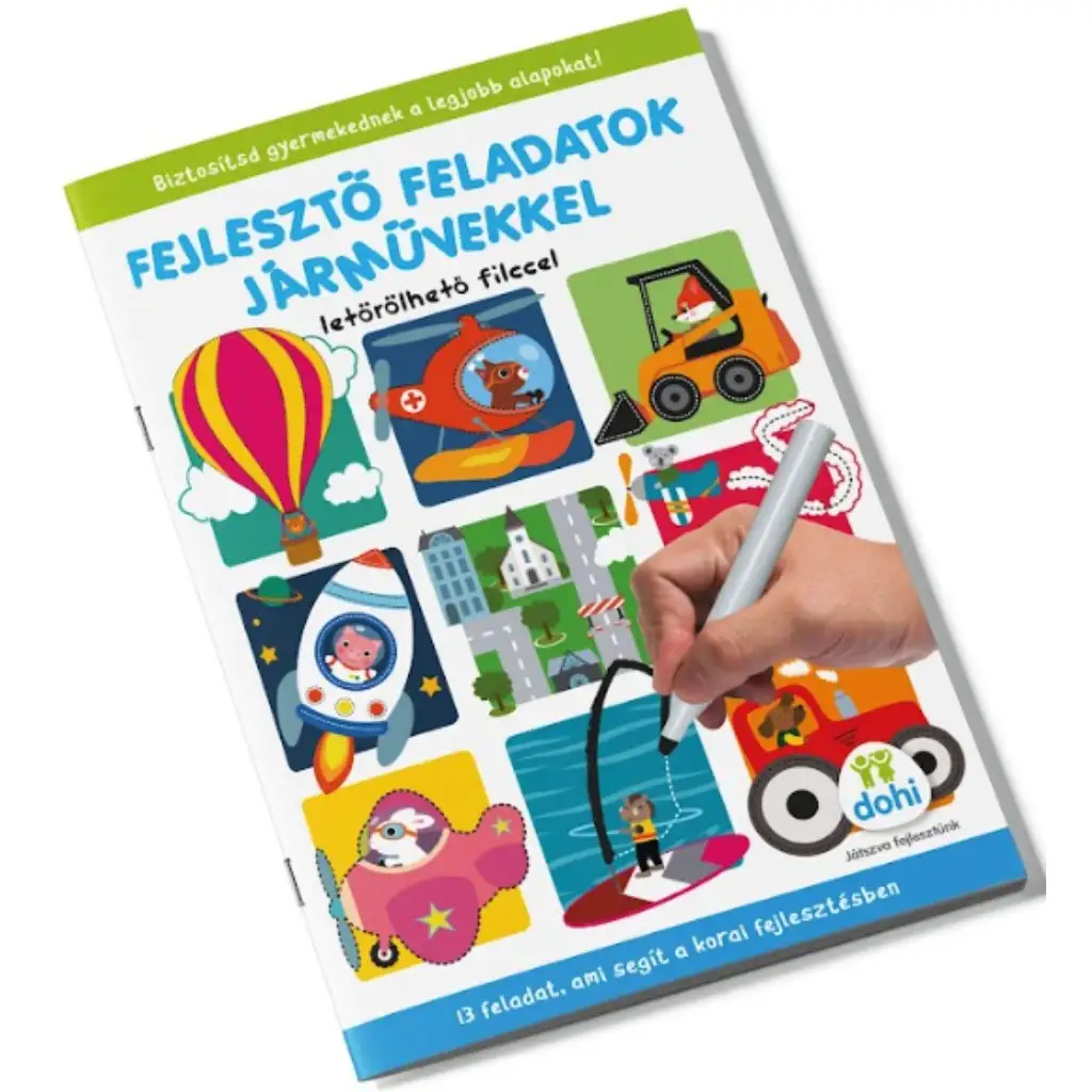 imagen de Cuaderno de actividades de desarrollo con vehículos y rotulador borrable 1