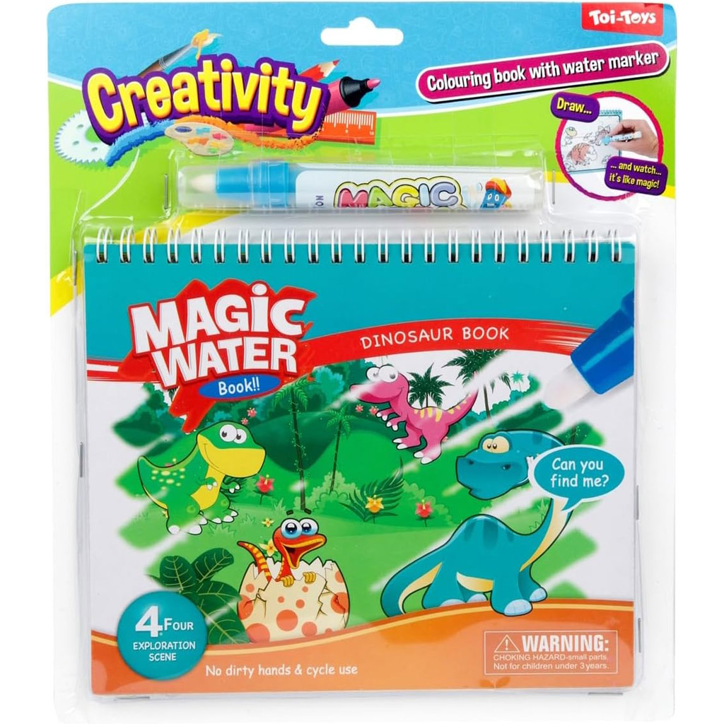 imagen de Cuaderno de actividades para colorear con agua - Dinosaurios 1