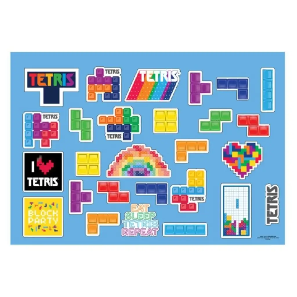 imagen de Cuaderno de bocetos de Tetris con pegatinas y plantilla 2