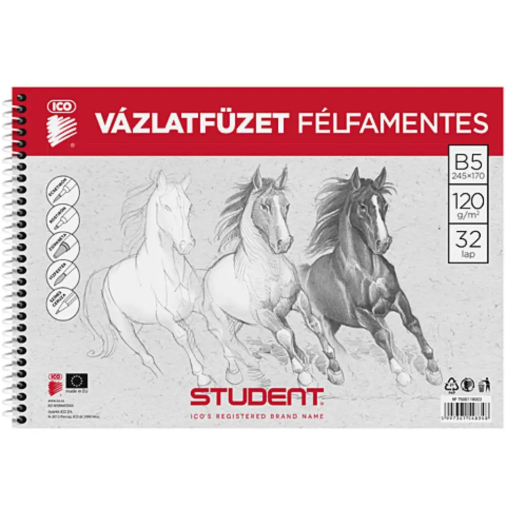 imagen de Cuaderno de bocetos espiral medio sin fondo B/5 1