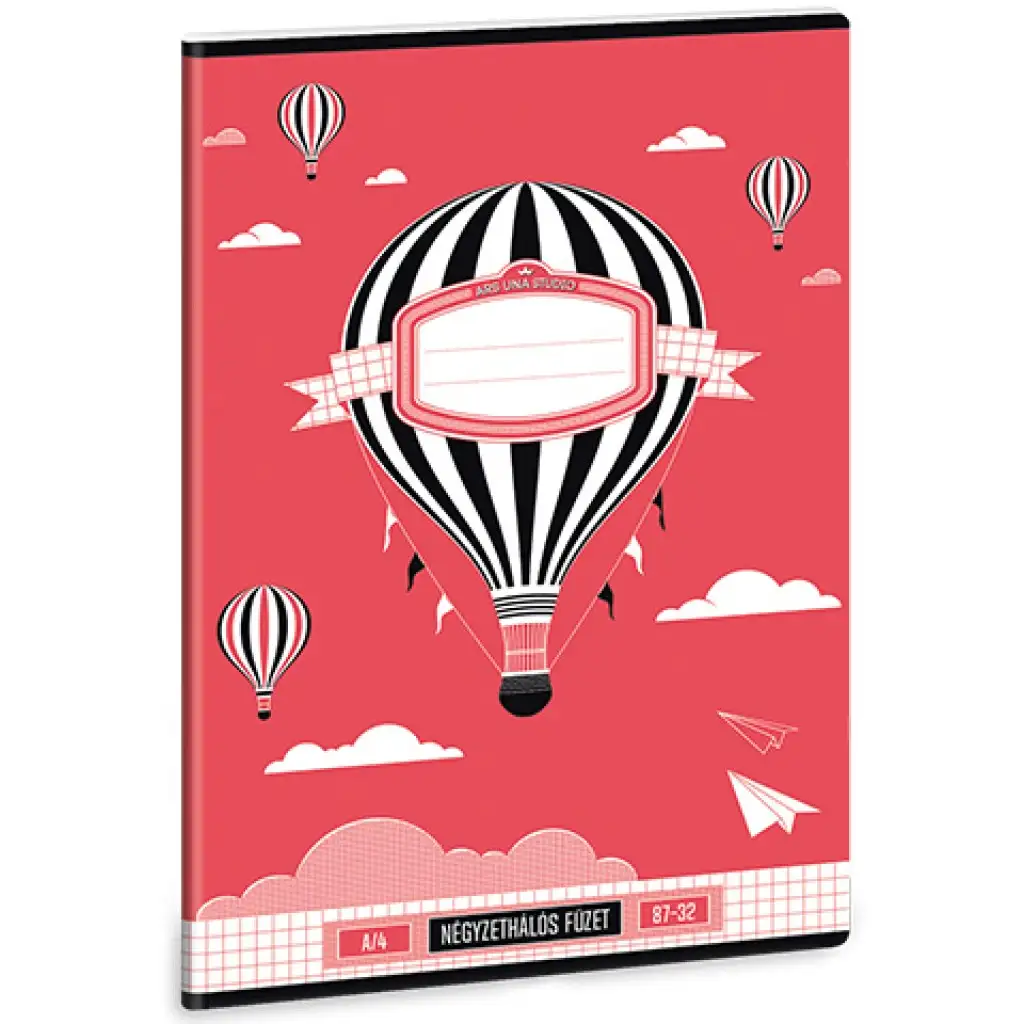 imagen de Cuaderno de cuadrícula con globo aerostático A/4 87-32 1