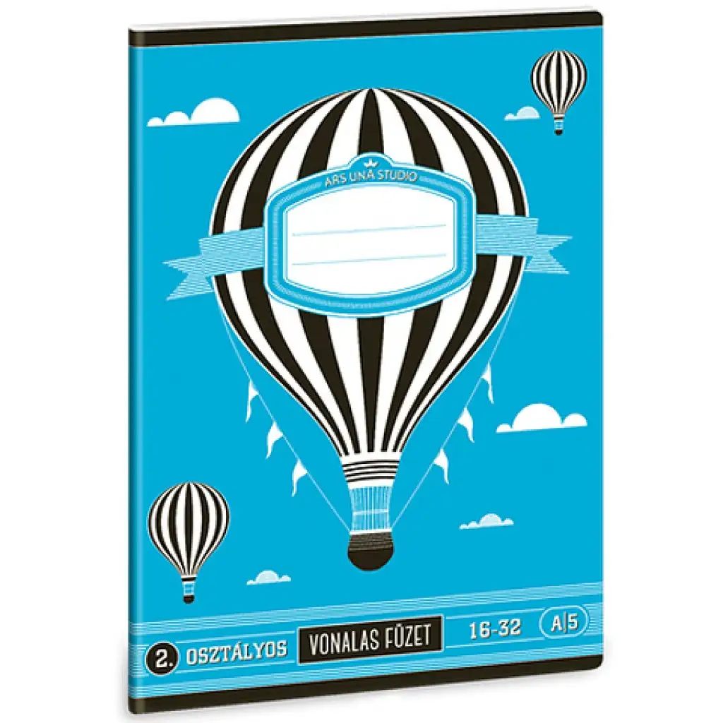 imagen de Cuaderno de líneas de 2º grado con globos aerostáticos A/5 1