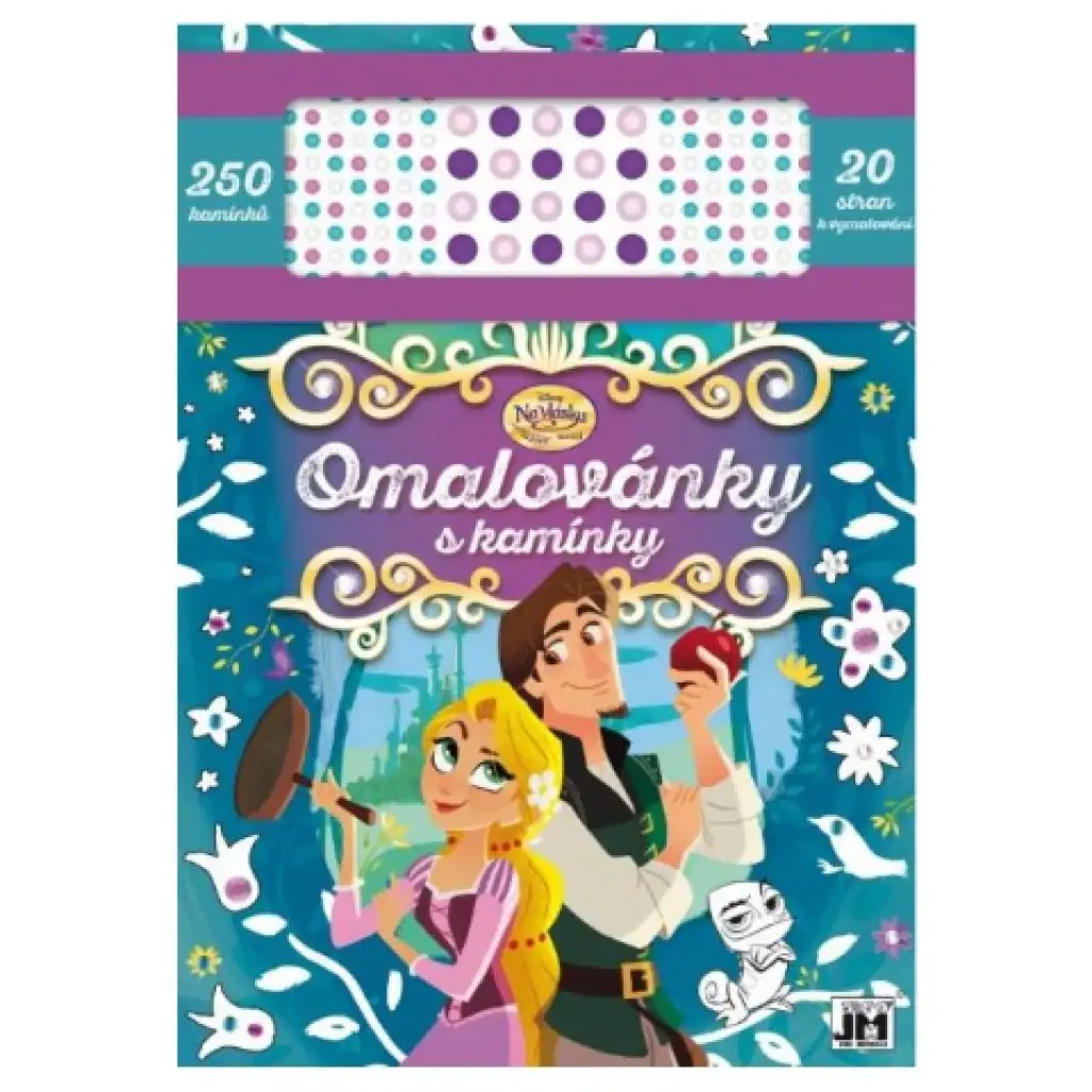 imagen de Cuaderno para colorear de Rapunzel con pegatinas de strass A4 1