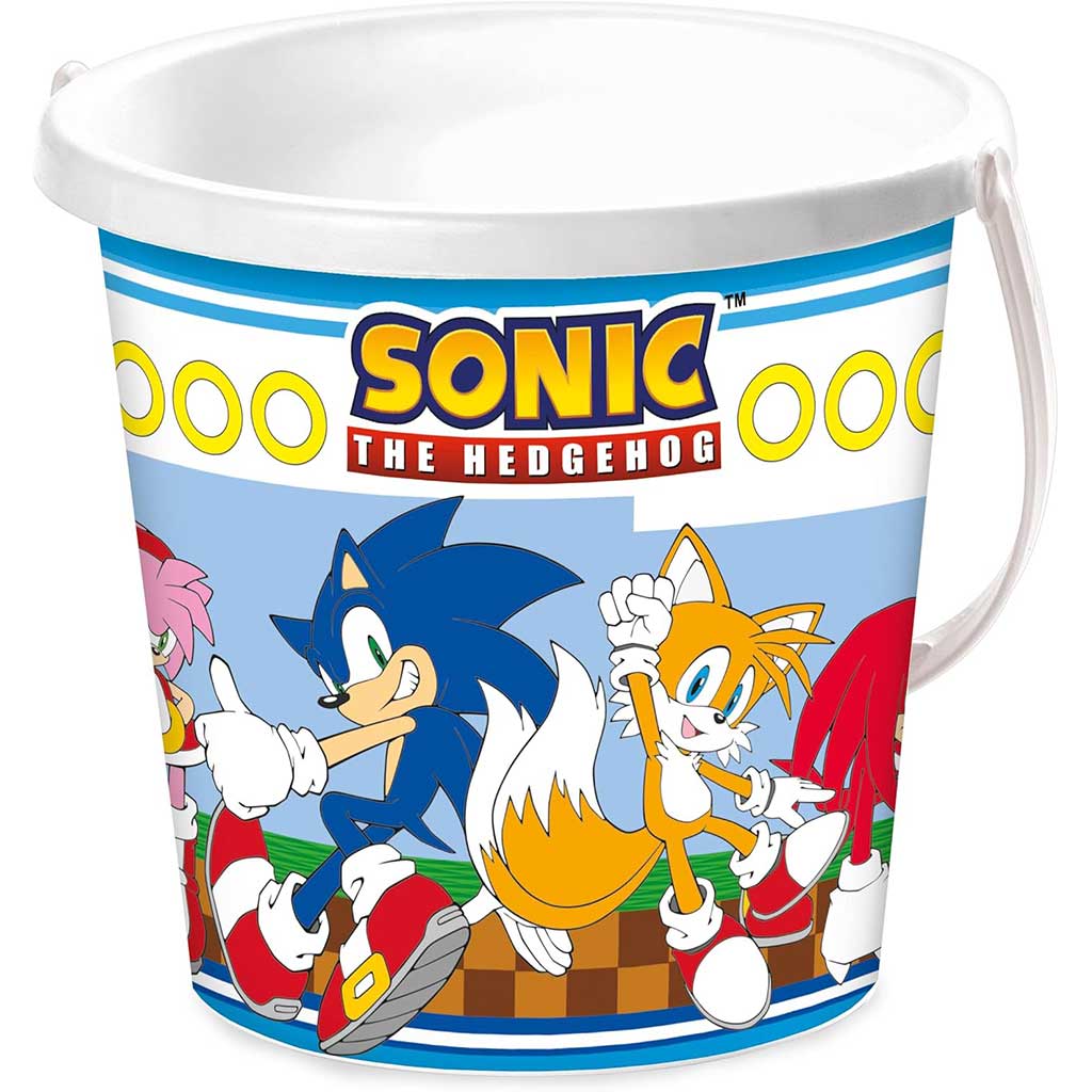 imagen de Cubeta de arena con diseño de Sonic el erizo - Mondo Toys 1