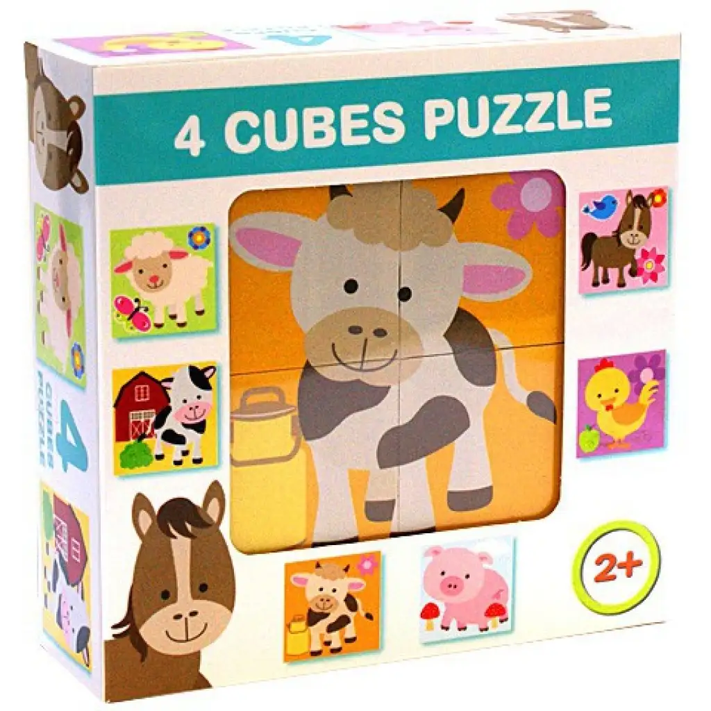 imagen de Cubo de cuentos con animales domésticos 4 piezas 1