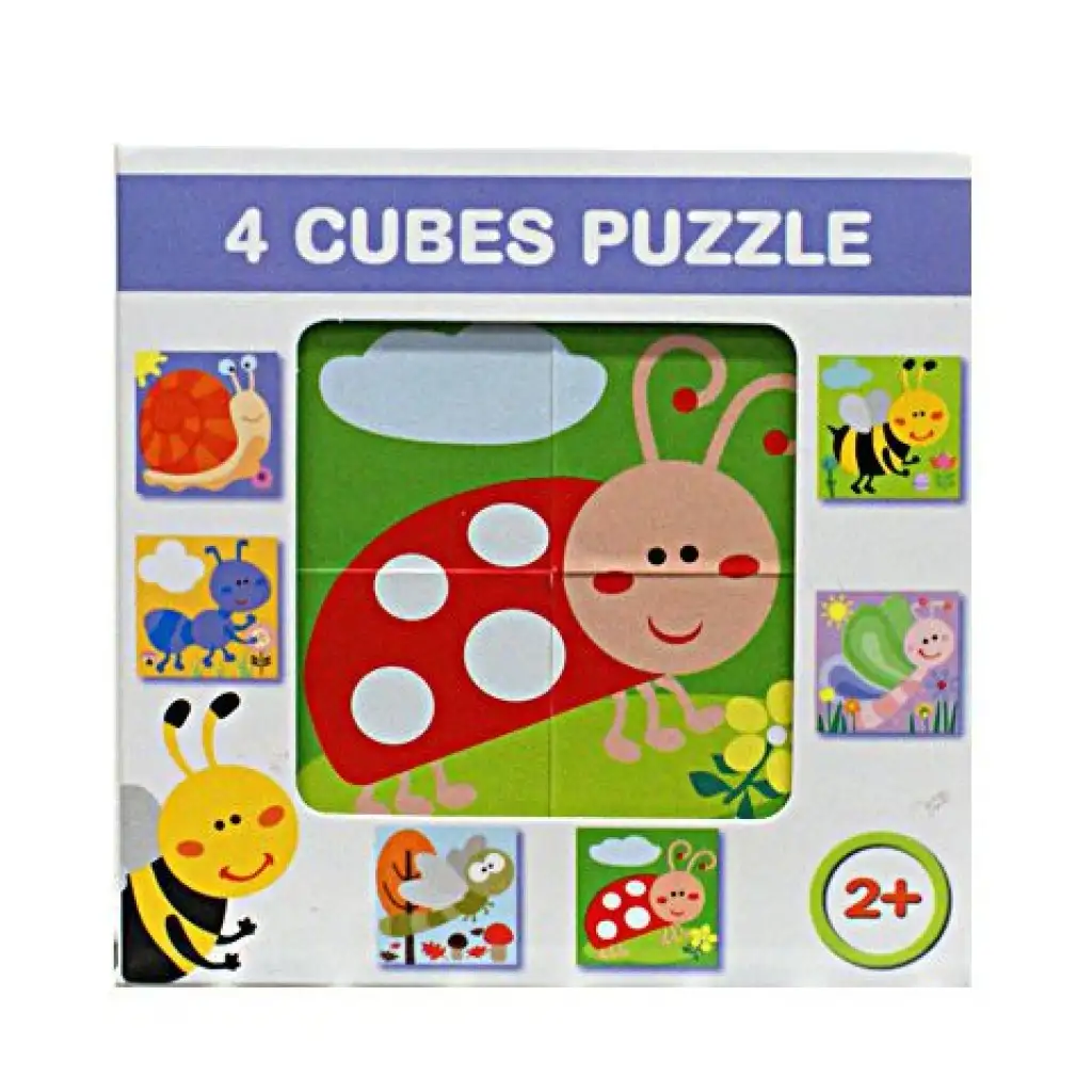 imagen de Cubo de cuentos con diseño de animales del bosque 4 piezas 1