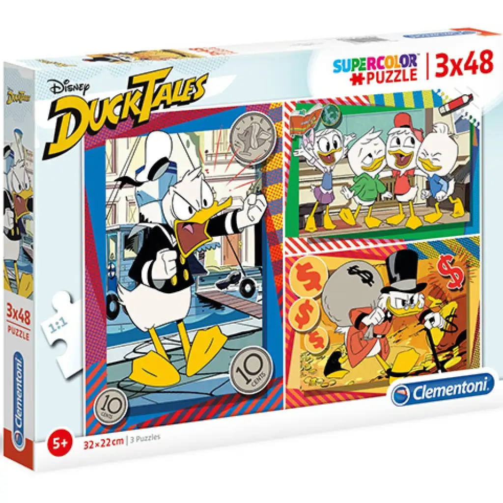 imagen de Cuentos de patos Supercolor 3 en 1 puzzle 3x48 piezas - Clementoni 1