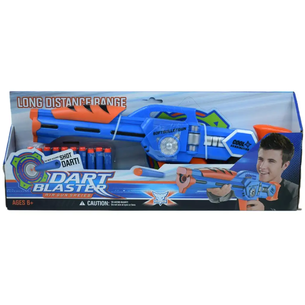 imagen de Dart Blaster: Arma de lanzamiento de esponjas manual con un alcance de 10 metros 46cm 7