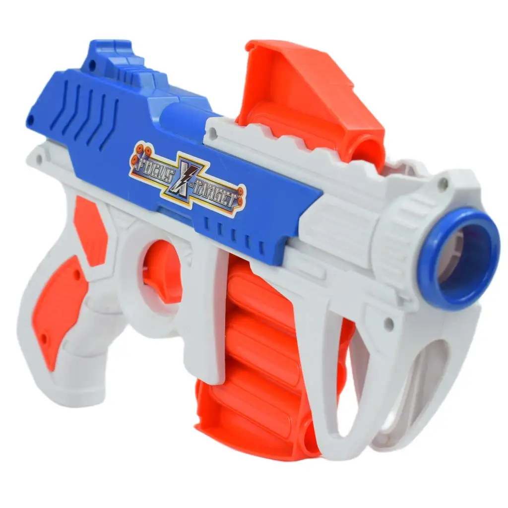 imagen de Dart League: Pizarra de diana electrónica con arma de dardos de esponja manual y proyectiles 4