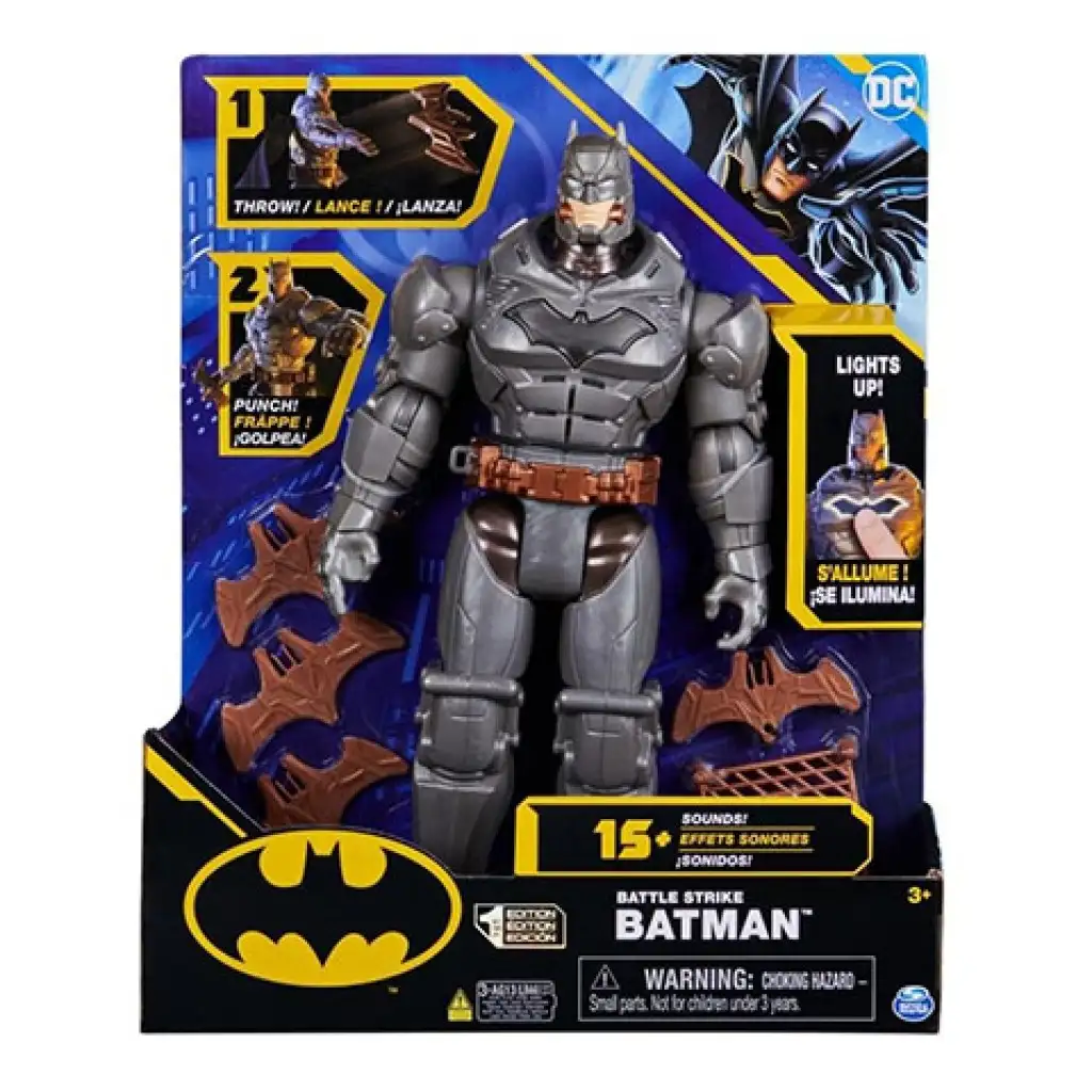 imagen de DC Comics: Figura de Batman Battle Strike con sonido de 30 cm - Spin Master 1